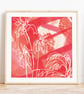 Garden Life 3 Square Art Print - Abstract Moments Collection - Image 1