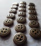 9 16"   15mm   24L Antique Brass buttons - Image 3