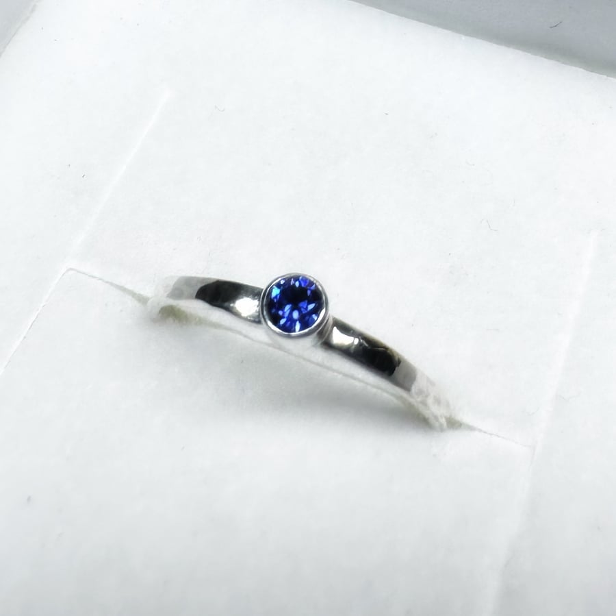 Birthstone ring, stacking birthstone ring, affordable gift, stacker, sparkly