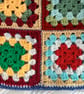 Acrylic Wool Denim Stargazer Granny Squares Lap Blanket - Image 3