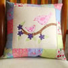 Cushion - Birds and patchwork