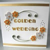 Quilled 50th wedding anniversary card