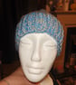 Beautiful mens blue and grey beanie hat - Image 1