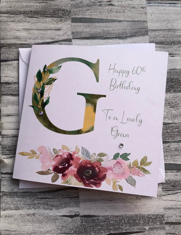 Personalised Birthday Card for Gran,Mum, Nan,Grandma, Granddaughter,sister etc