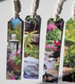 Bookmarks set of 4, macrame, summer, Garden, flowers, landscape 