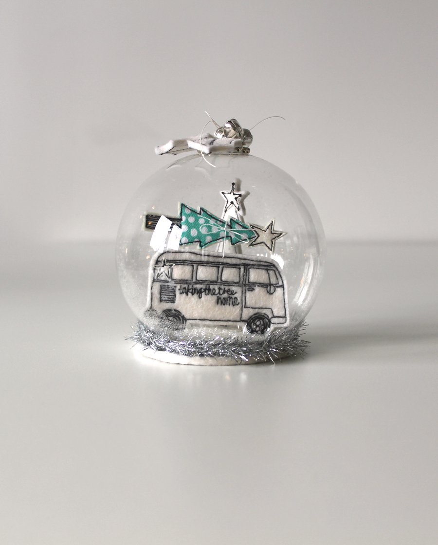'Taking the Tree Home' - Fish Bowl Shape, Glass Dome Decoration