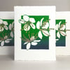 May Blossom - Original Hand Printed Lino Cut Card