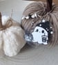Handmade Acrylic Halloween Ghost & Gonk Keyrings