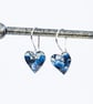 Blue floral enamel hearts - Image 1