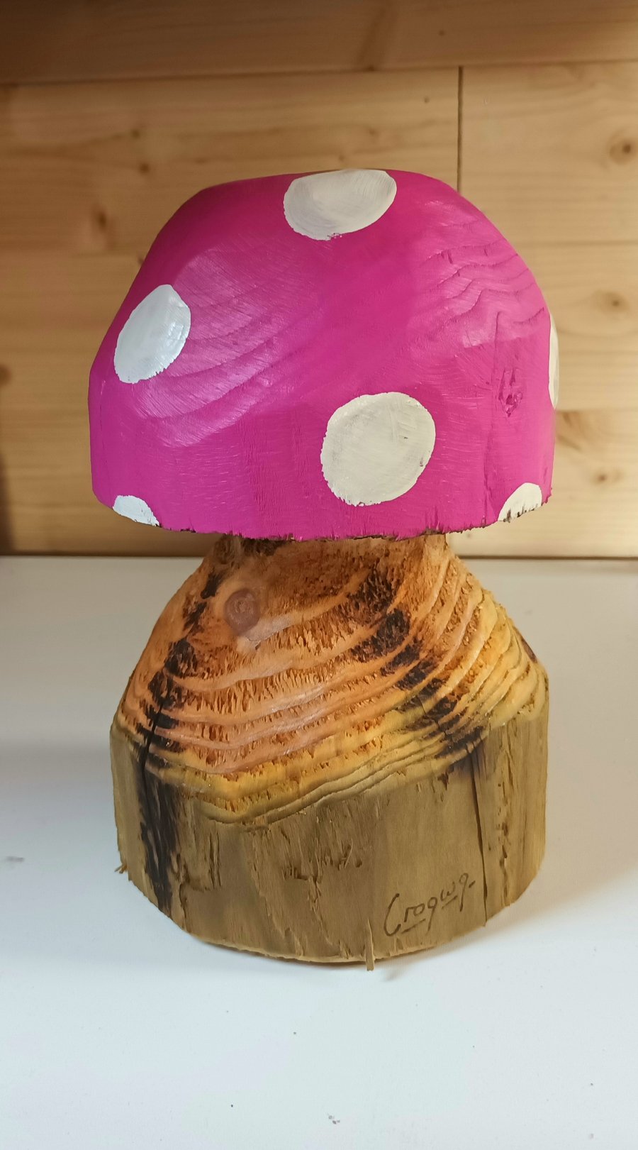 Pink Spotty Toadstool