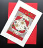 Individually Hand Crafted Textile patchworked Blank Card - Image 1