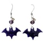 Resin Earrings - Bat Shaped