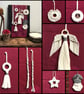 Boho macrame Christmas decoration set- grey trim - Image 9
