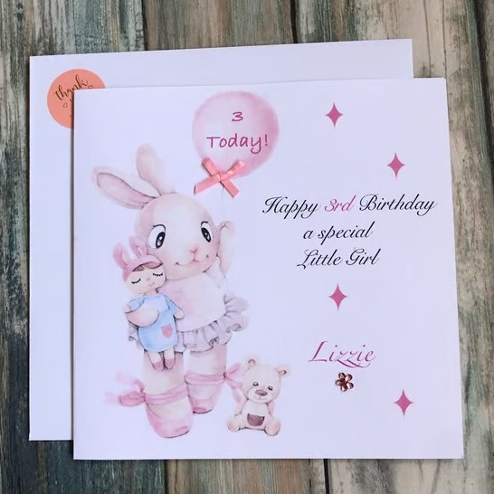 Girls Birthday Card for daughter, Granddaughter, Niece,Cousin, Friend, Sister