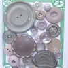 18 Vintage Earthy Brown Buttons