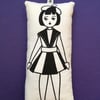 Hand Screen Printed Polish Doll Lavender Bag with Vintage Habitat Fabric.