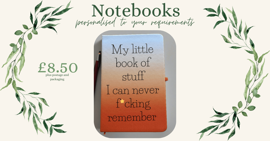 Personalised funny notebooks