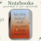 Personalised funny notebooks