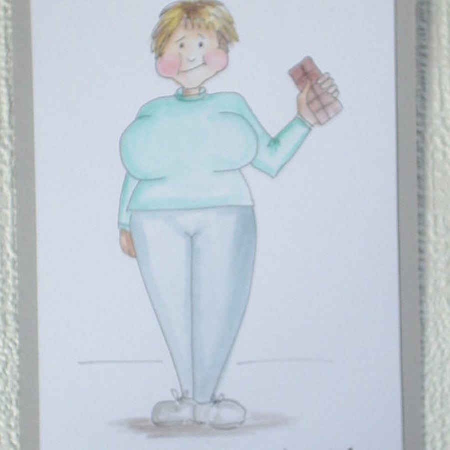 Can't resist chocolate cartoon