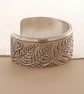 Fern Engraved Sterling Silver Ear Cuff