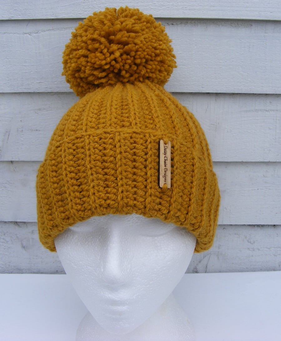 Crochet knit style ladies hat