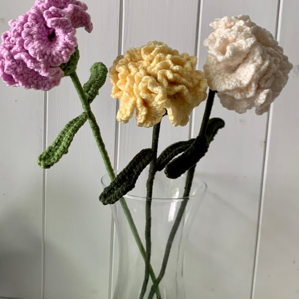 Individual Crochet Carnation