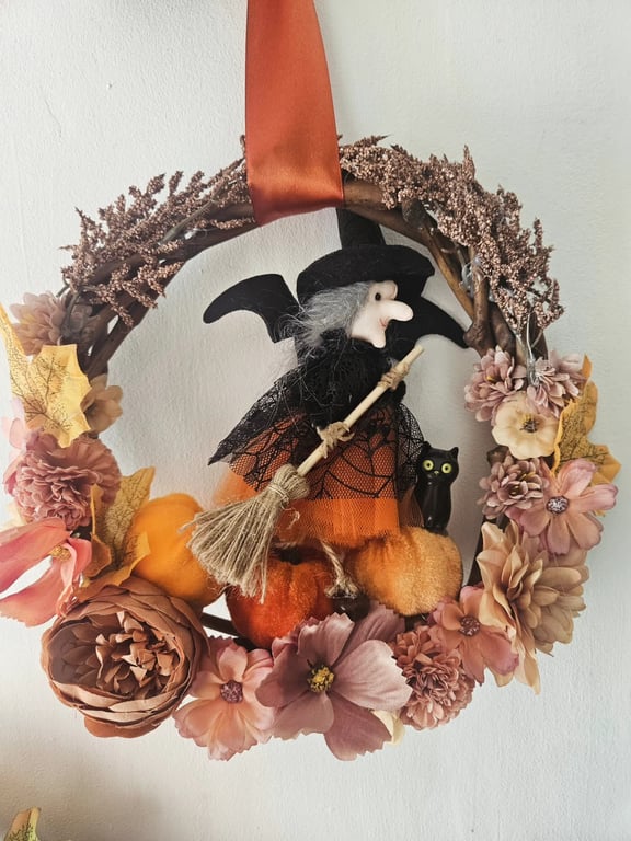 Autumnal Witch Door Wreath 