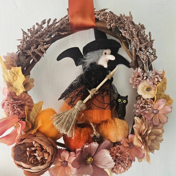 Autumnal Witch Door Wreath 