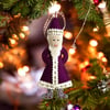 Father Christmas in a Dark Plum Suit One of a Kind