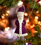 Father Christmas in a Dark Plum Suit One of a Kind