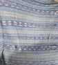 Hand Knitted Baby Blanket Blue Fair Isle Pram Blanket Gender Neutral - Image 2