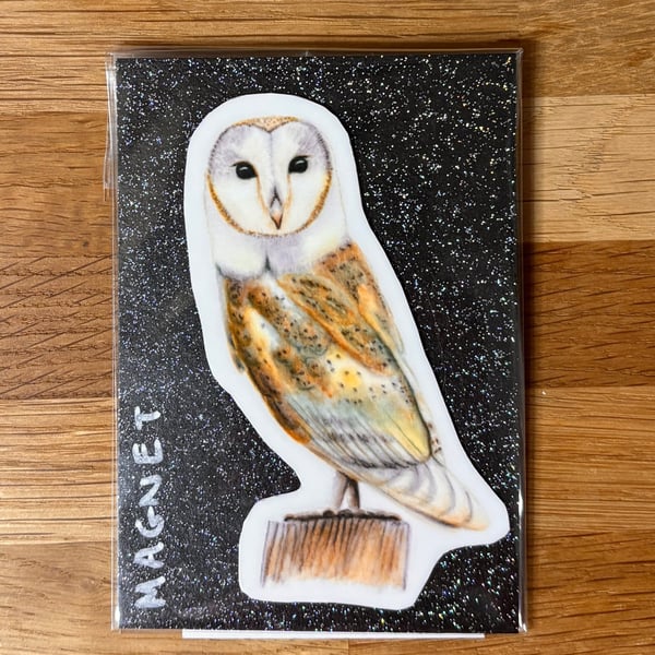 Barn Owl Fridge Magnet