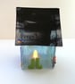Garden shed tea light cover, fused glass candle cover, anniversary gift.  - Image 10