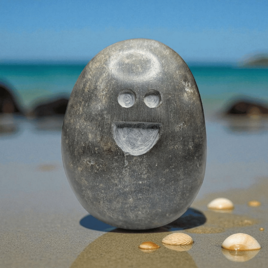 Stone Face Ooof Sculpture,  stone decor, garden and home decor 