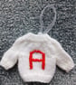 Fun Initialled Mini Christmas Jumper for the Christmas Tree  - Image 3