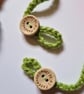 Handmade Crochet Red Poppy Flower and Leaf Garland Bunting - Image 3