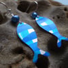Stripey fish earrings