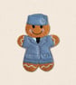 Female RAF Gingerbread Decoration - Embroidered Air Force Character