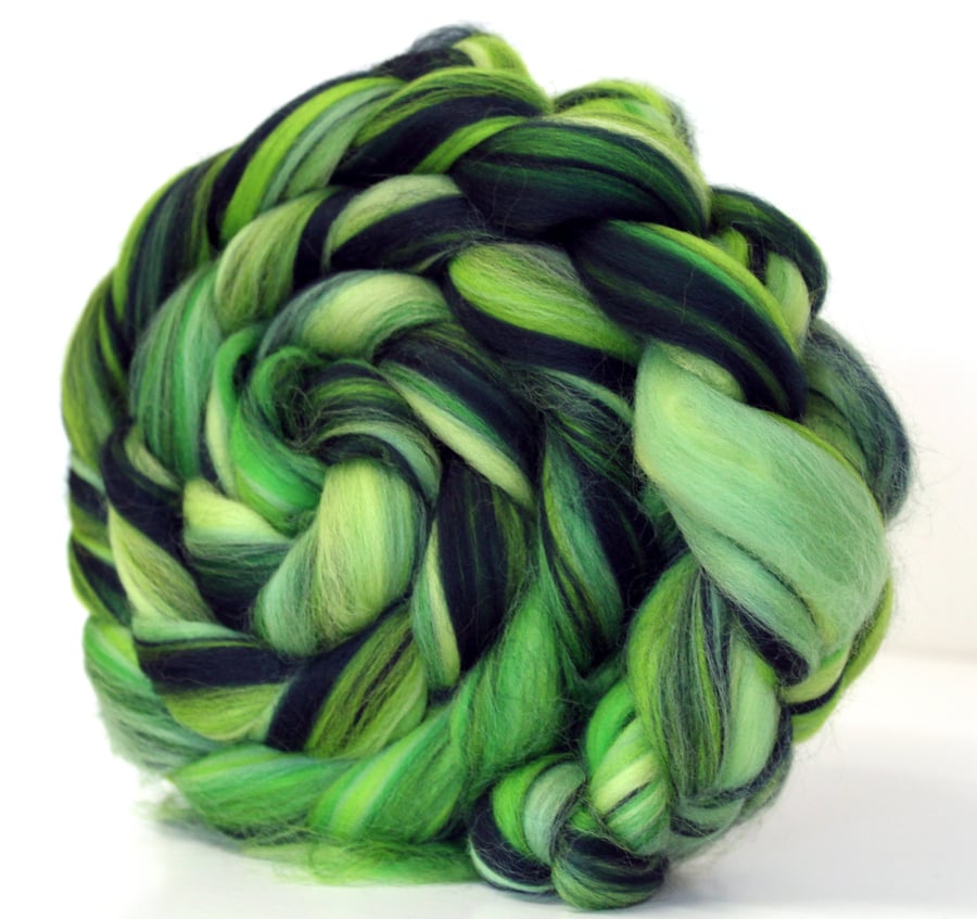 Rainforest Blend Merino Combed Top 100g for Spinning and Felting