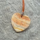 Argentina Rhodochrosite Heart Pendant