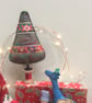Folk inspired Christmas tree - dark red bobbin.  - Image 1