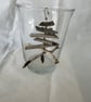 Driftwood Christmas Tree Decoration with Leaf Charm and Gold Beads. - Image 5
