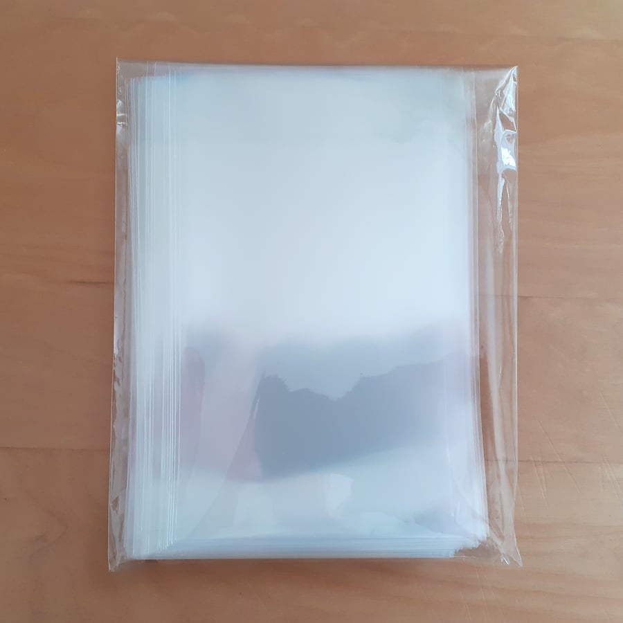 90 A6 Clear Greeting Card Bags