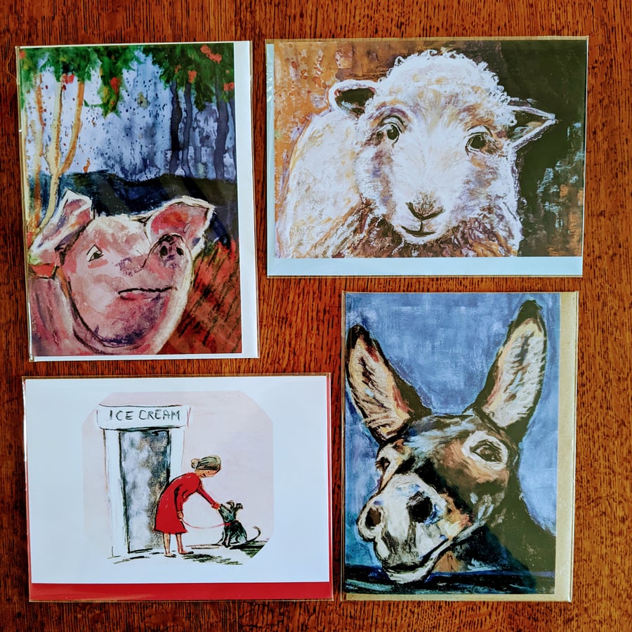 Sale of 4 greeting cards
