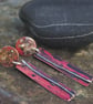 Copper and Silver Strata Earrings - Image 1