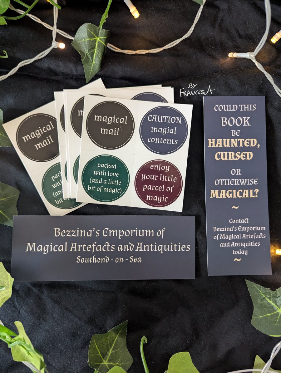 Mini Bundle Bezzina's Emporium Bookmark and Envelope Stickers - Christmas Gift