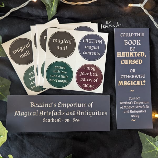 Mini Bundle Bezzina's Emporium Bookmark and Envelope Stickers - Christmas Gift