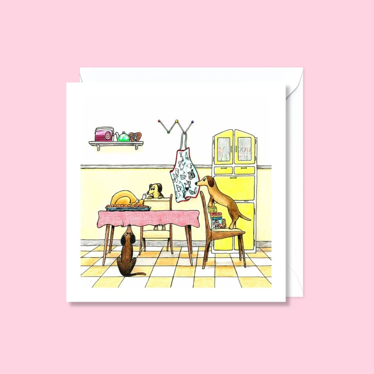 Dachshund Greeting Card: Hand Drawn Pencil Art for a Dog Lover's Birthday (230)