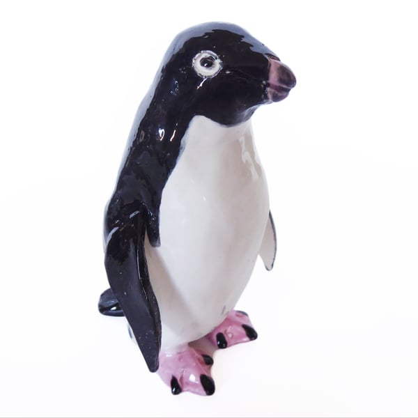 Penguin Ceramic Sculpture - Handmade
