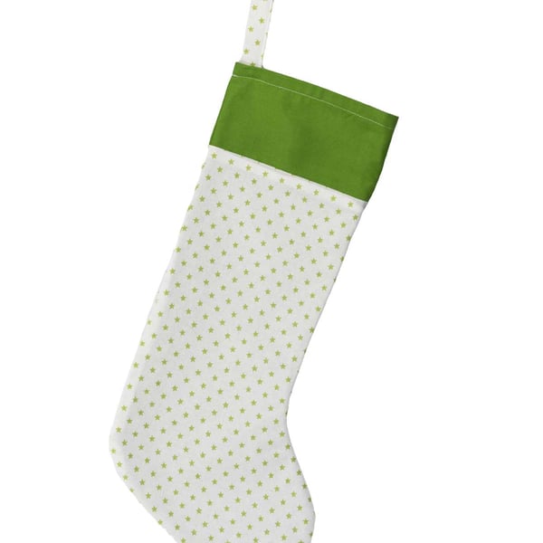 Handmade Christmas Stocking Stars Design, Green-Eco-Friendly-CST033